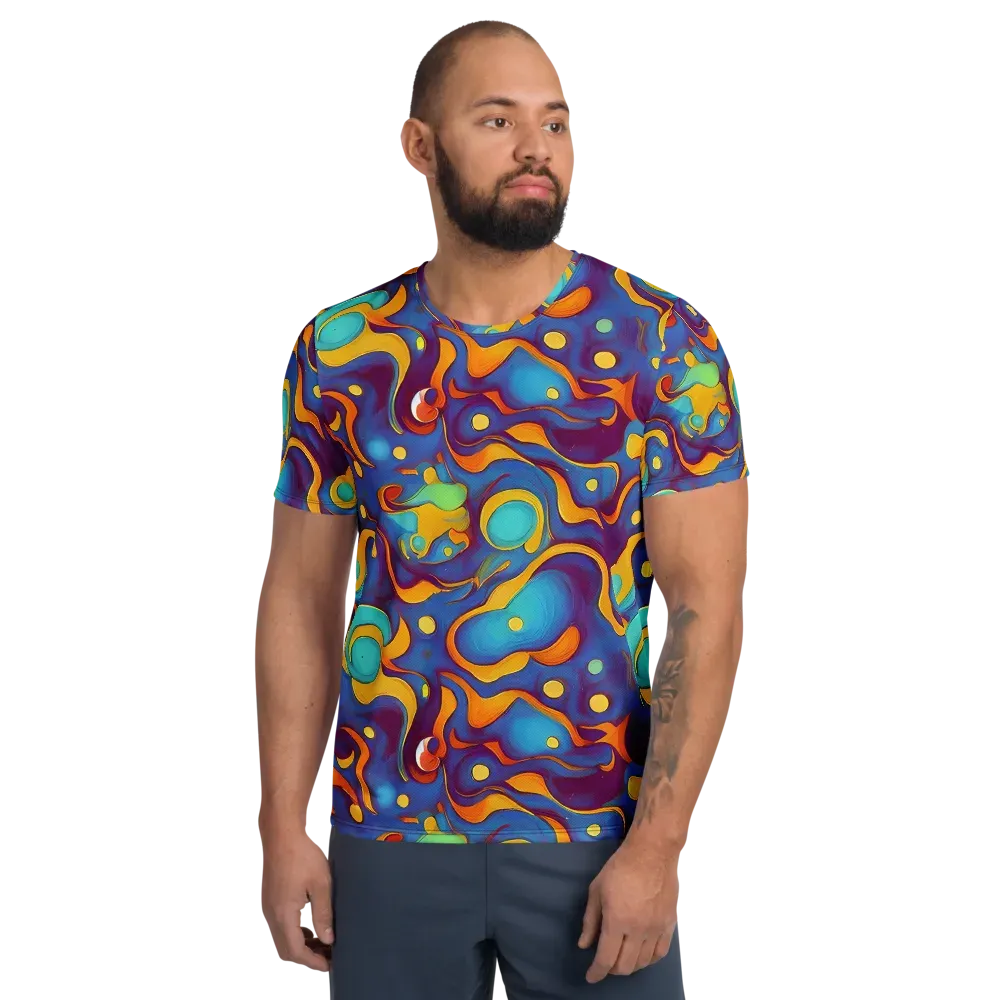 Pelton Swirl on Men's Athletic T-Shirt — Front