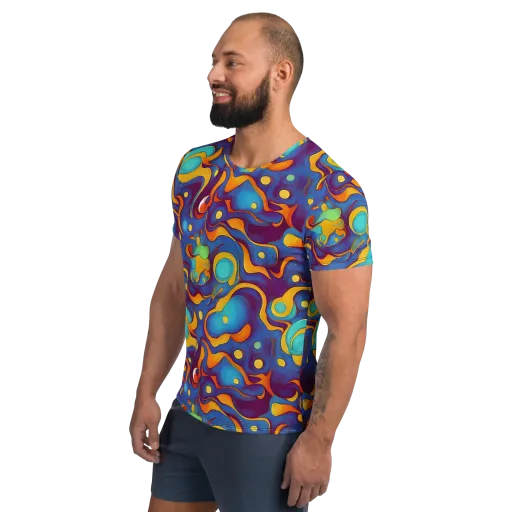 Pelton Swirl on a Men's Athletic T-Shirt