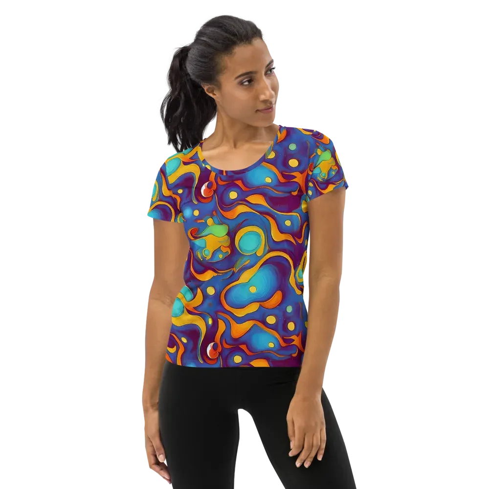 Pelton Swirl on Women's Athletic T-Shirt — Front
