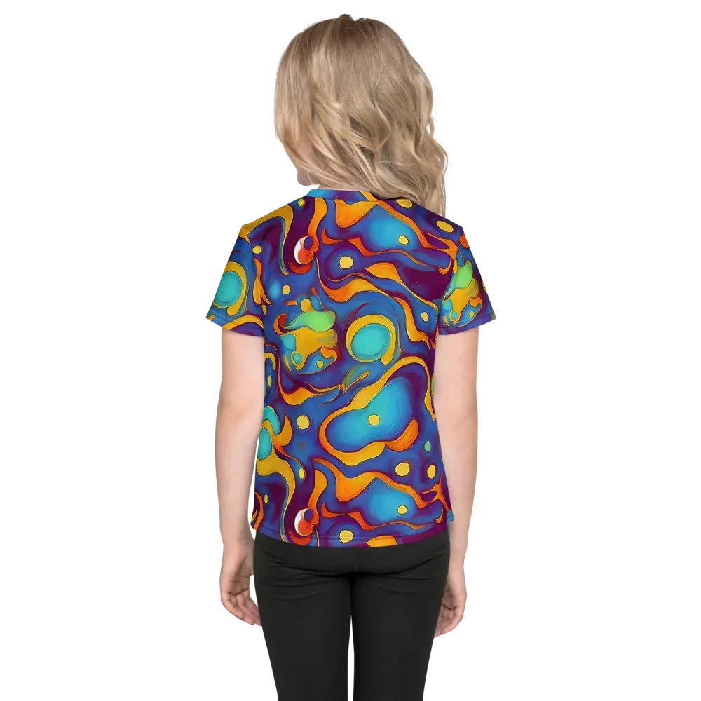 Pelton Swirl on Kids Crew Neck T-Shirt — Back