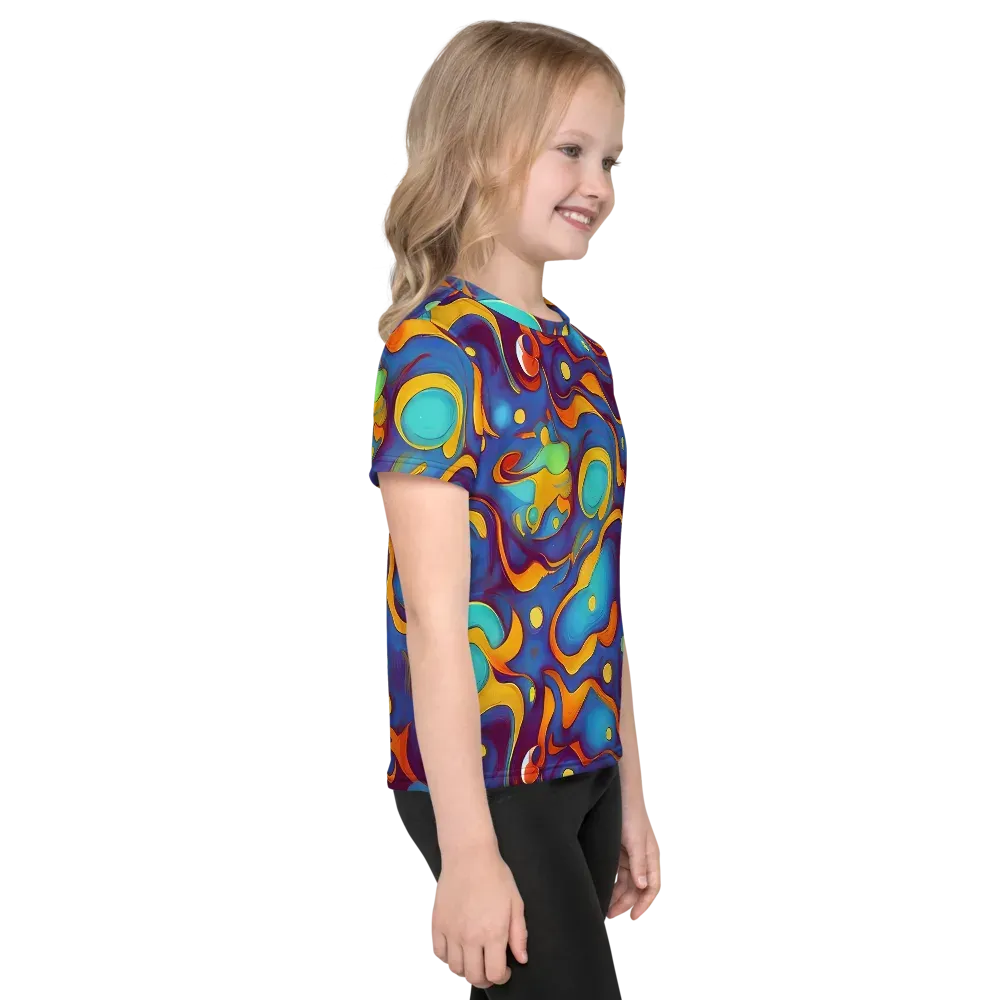 Pelton Swirl on Kids Crew Neck T-Shirt — Right