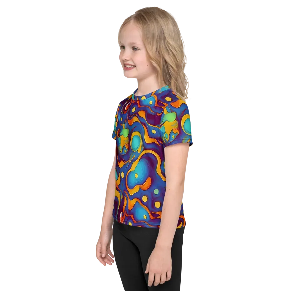 Pelton Swirl on Kids Crew Neck T-Shirt — Left