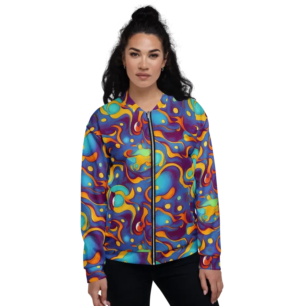 Pelton Swirl on Bomber Jacket — Front