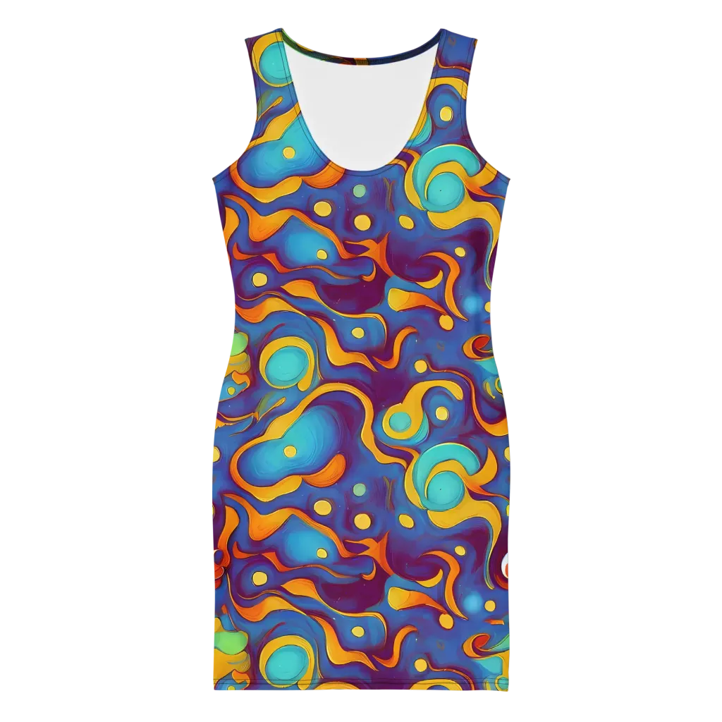 Pelton Swirl on Bodycon Dress — Front