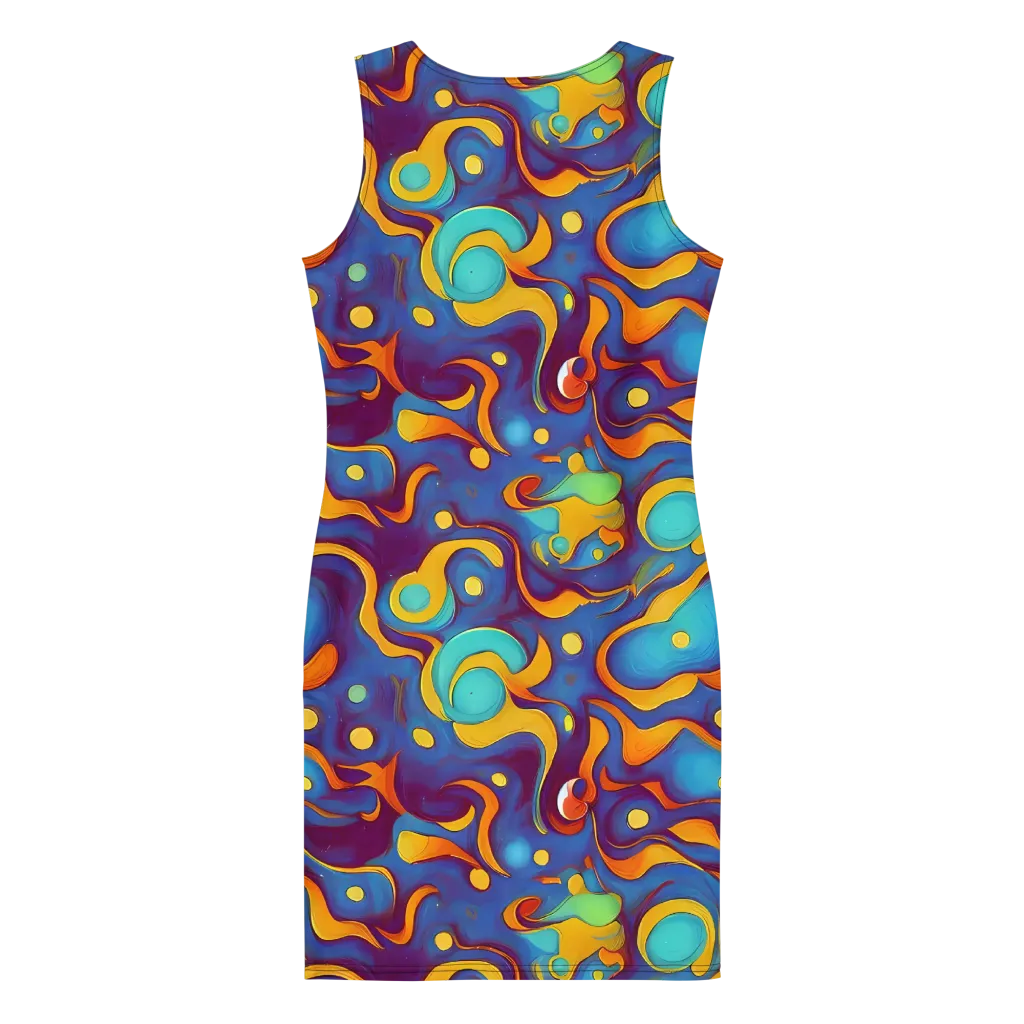 Pelton Swirl on Bodycon Dress — Back