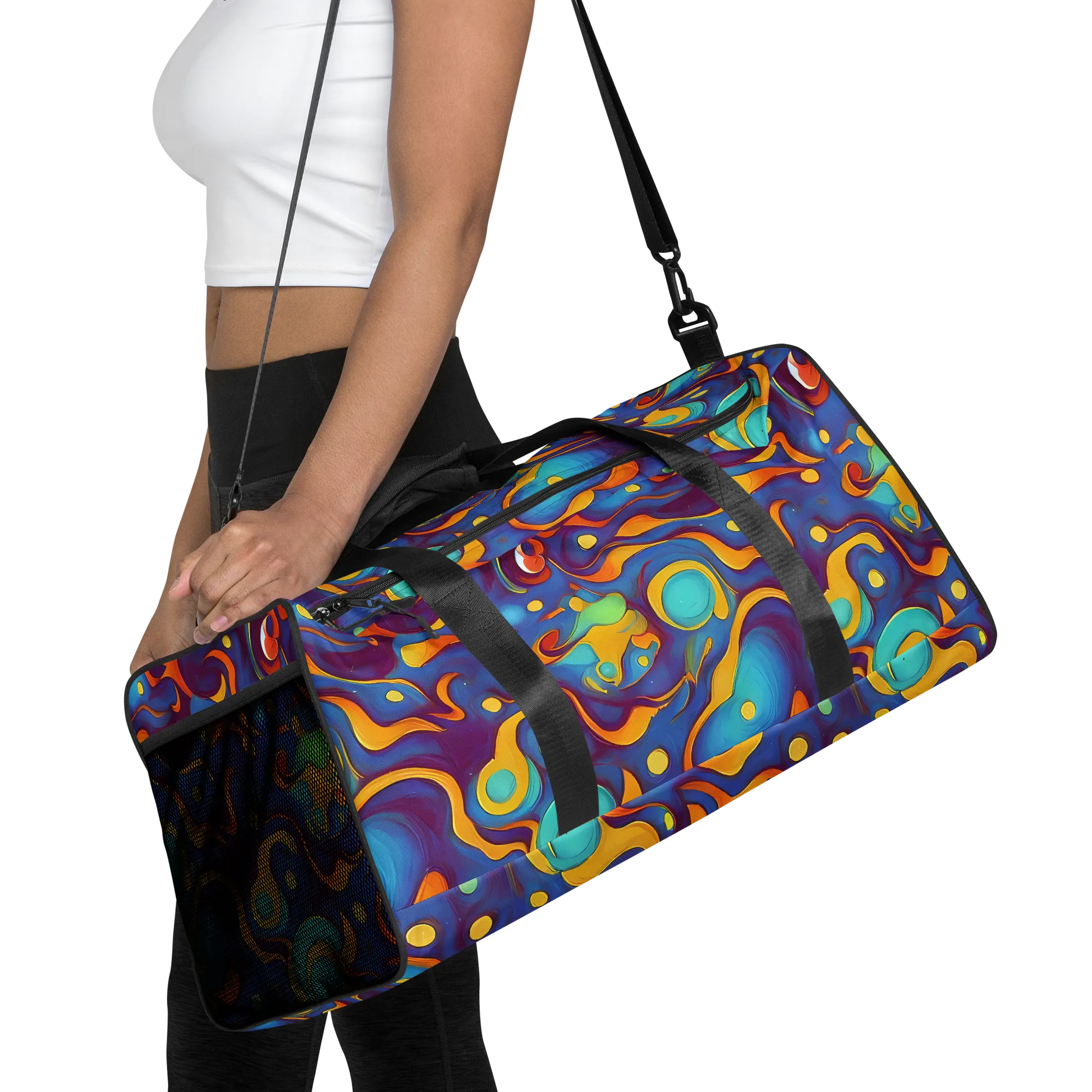 Pelton Swirl on Duffle Bag — Front