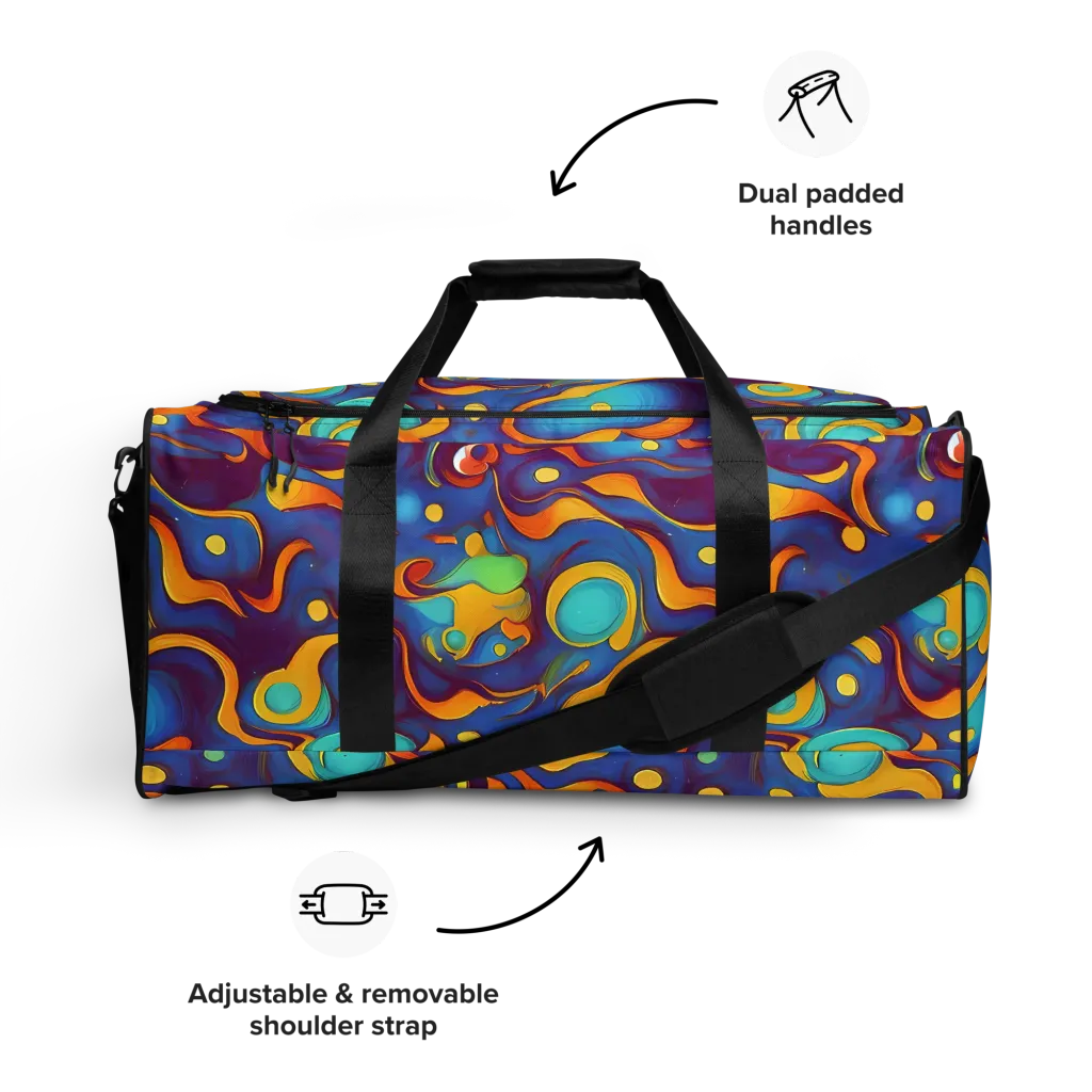 Pelton Swirl on Duffle Bag — Front