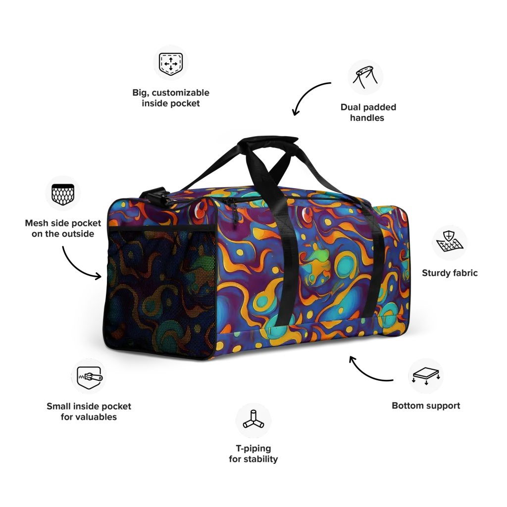 Pelton Swirl on Duffle Bag — Right Front