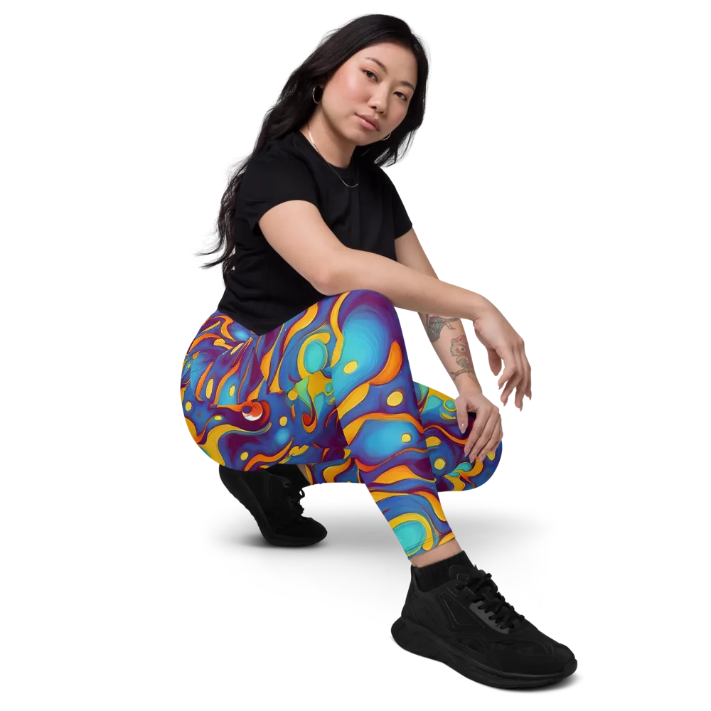 Pelton Swirl on Leggings with Pockets — Right Front