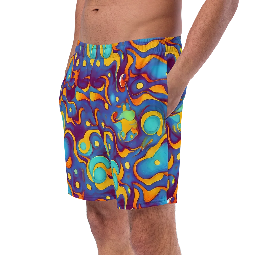 Pelton Swirl on Swim Trunks — Left Front