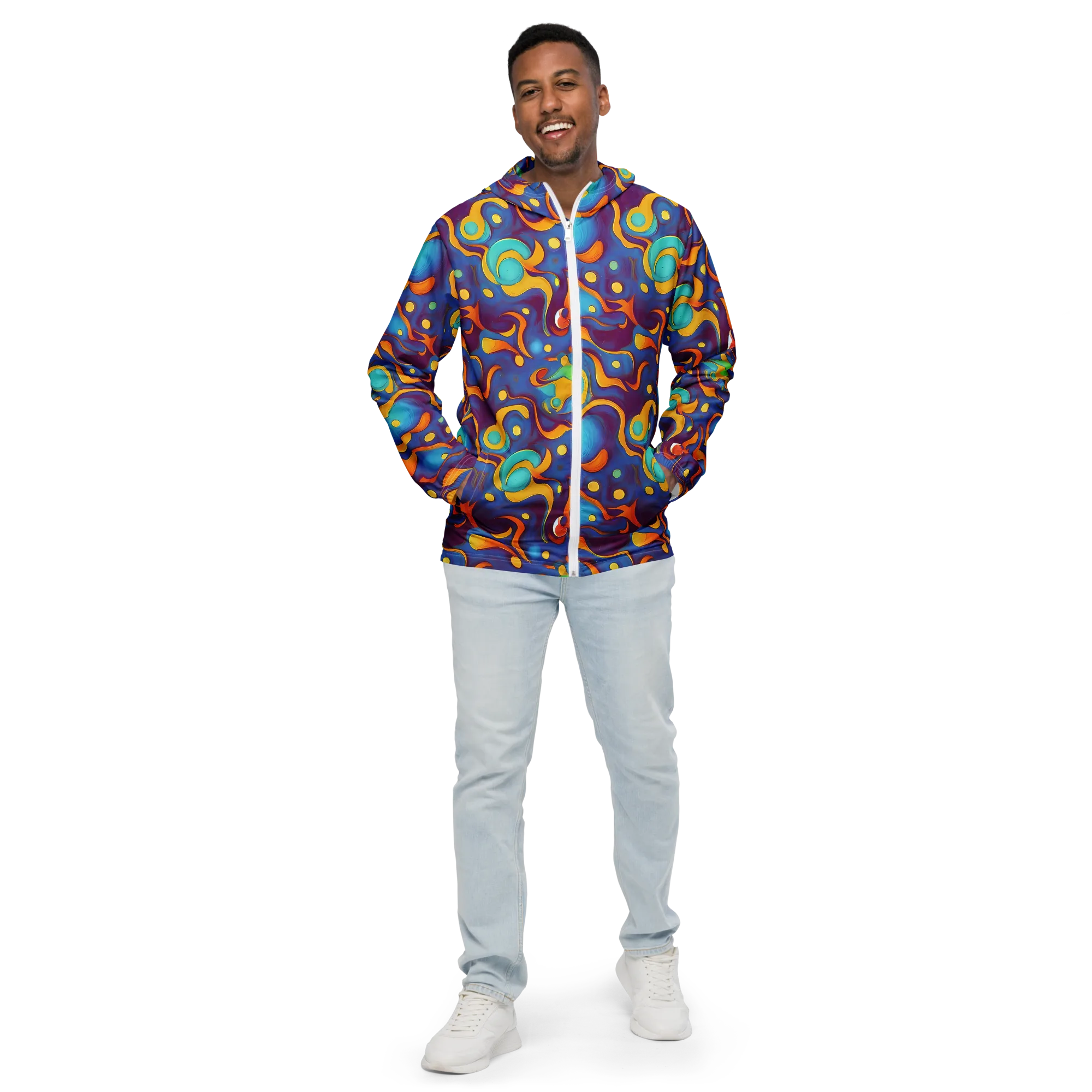 Pelton Swirl on Men's Windbreaker — Front