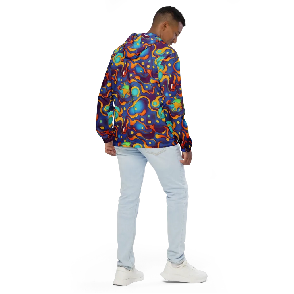 Pelton Swirl on Men's Windbreaker — Back