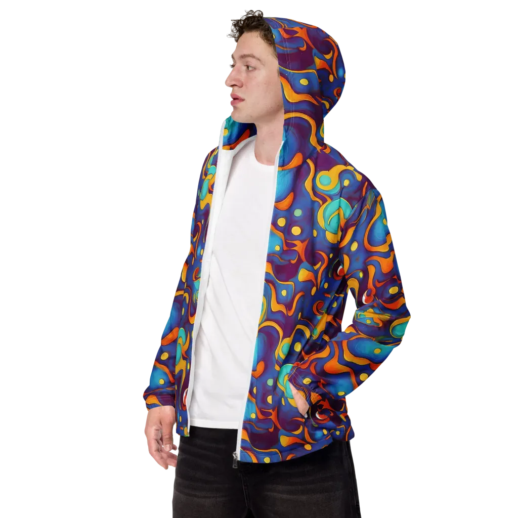 Pelton Swirl on Men's Windbreaker — Left Front