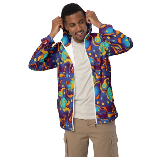 Pelton Swirl on a Men's Windbreaker
