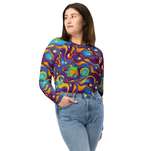 Pelton Swirl on a Long Sleeve Crop Top