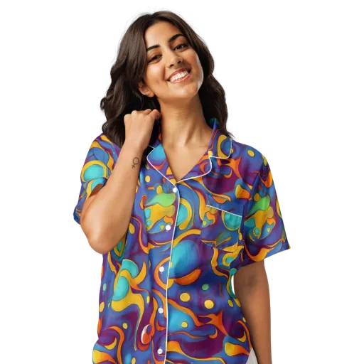 Pelton Swirl on a Women's Short Sleeve Pajama Top