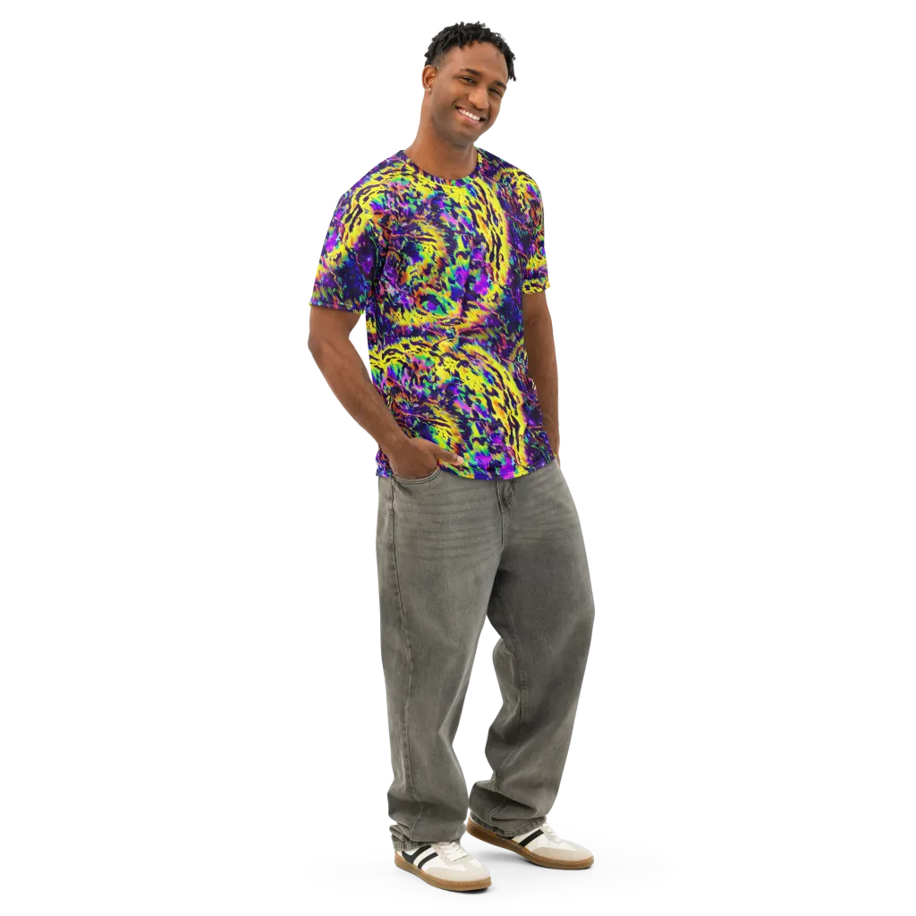 Colorstorm Noir on Men's Cotton Crew Neck T-Shirt — Right Front