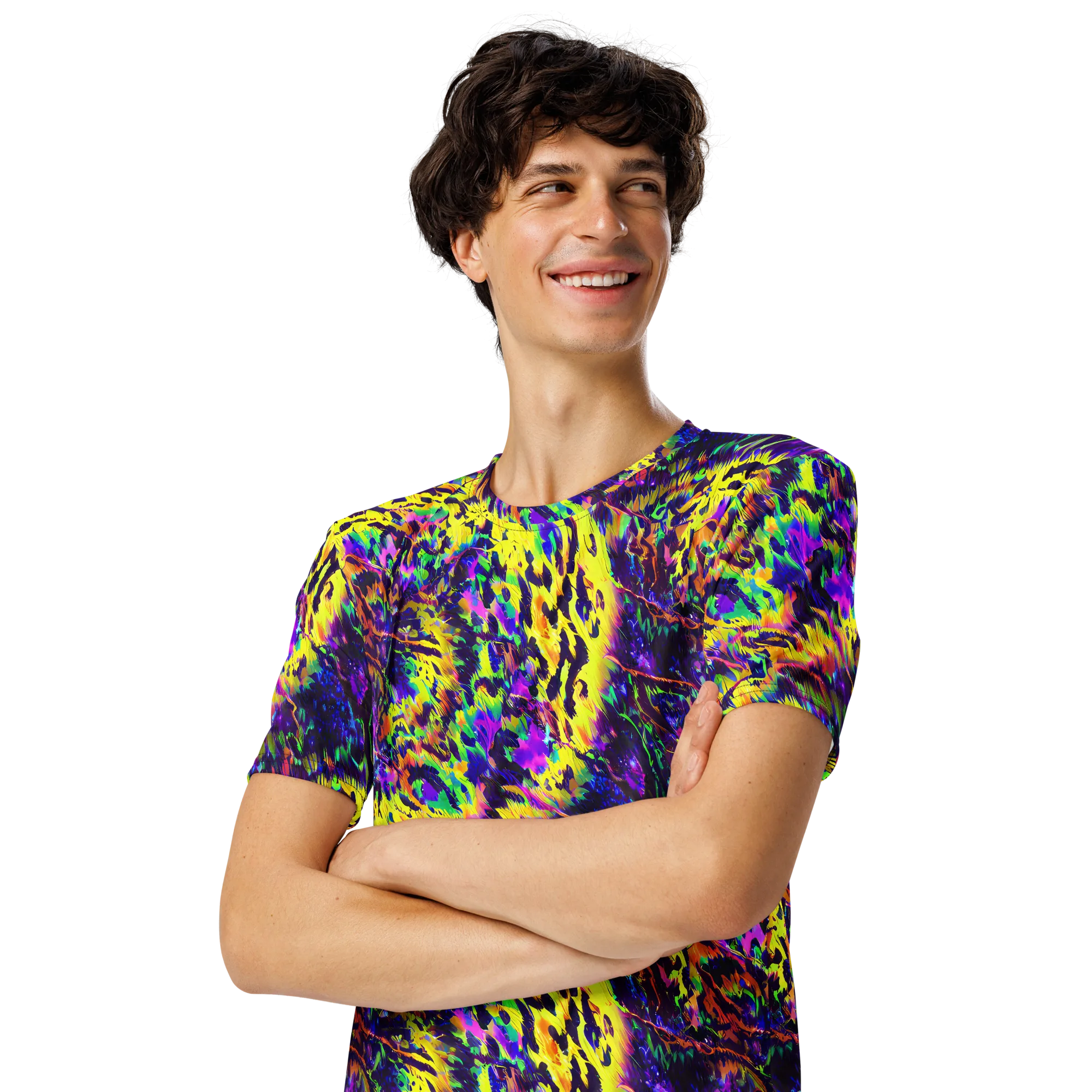 Colorstorm Noir on Men's Crew Neck T-Shirt — Left Front