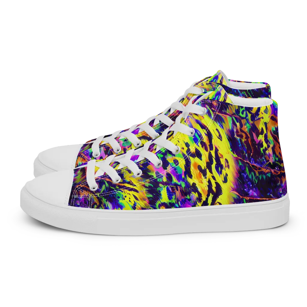 Colorstorm Noir on Men's High Top Canvas Shoes — Left