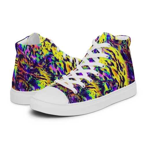Colorstorm Noir on a Men's High Top Canvas Shoes
