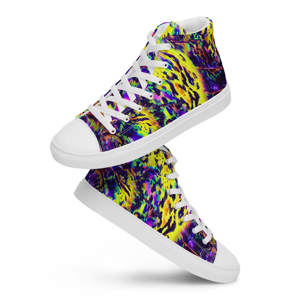 Colorstorm Noir on Men's High Top Canvas Shoes — Front
