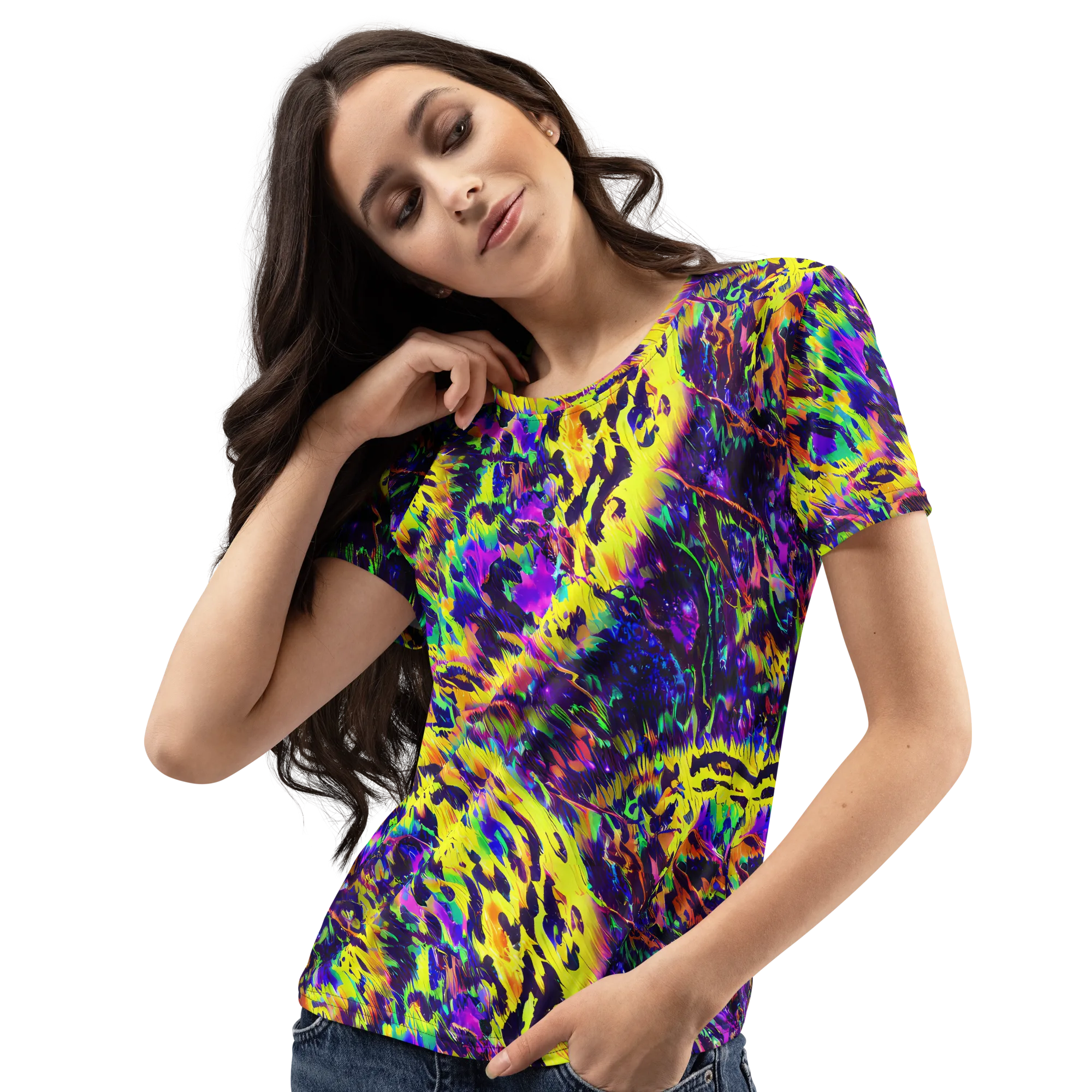 Colorstorm Noir on Women's Crew Neck T-Shirt — Left Front