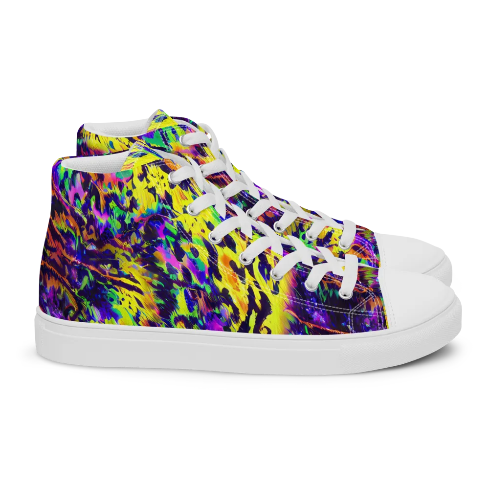 Colorstorm Noir on Women's High Top Canvas Shoes — Right