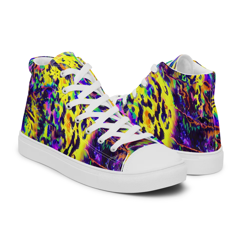 Colorstorm Noir on Women's High Top Canvas Shoes — Right
