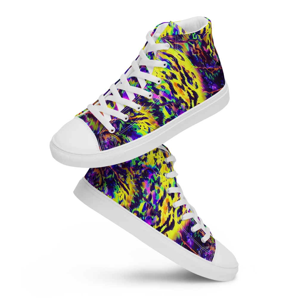 Colorstorm Noir on Women's High Top Canvas Shoes — Front