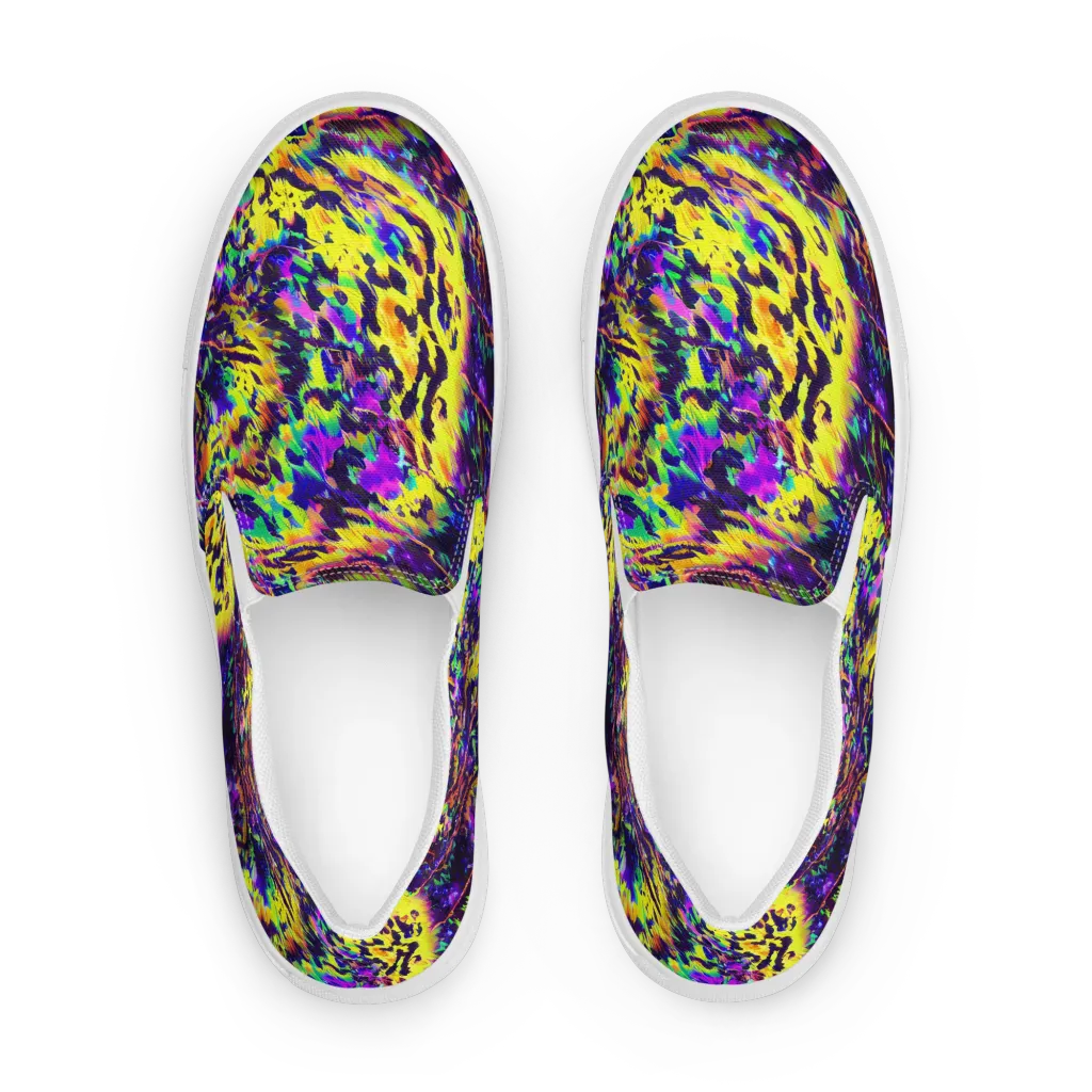 Colorstorm Noir on Men's Slip-On Canvas Shoes — Front