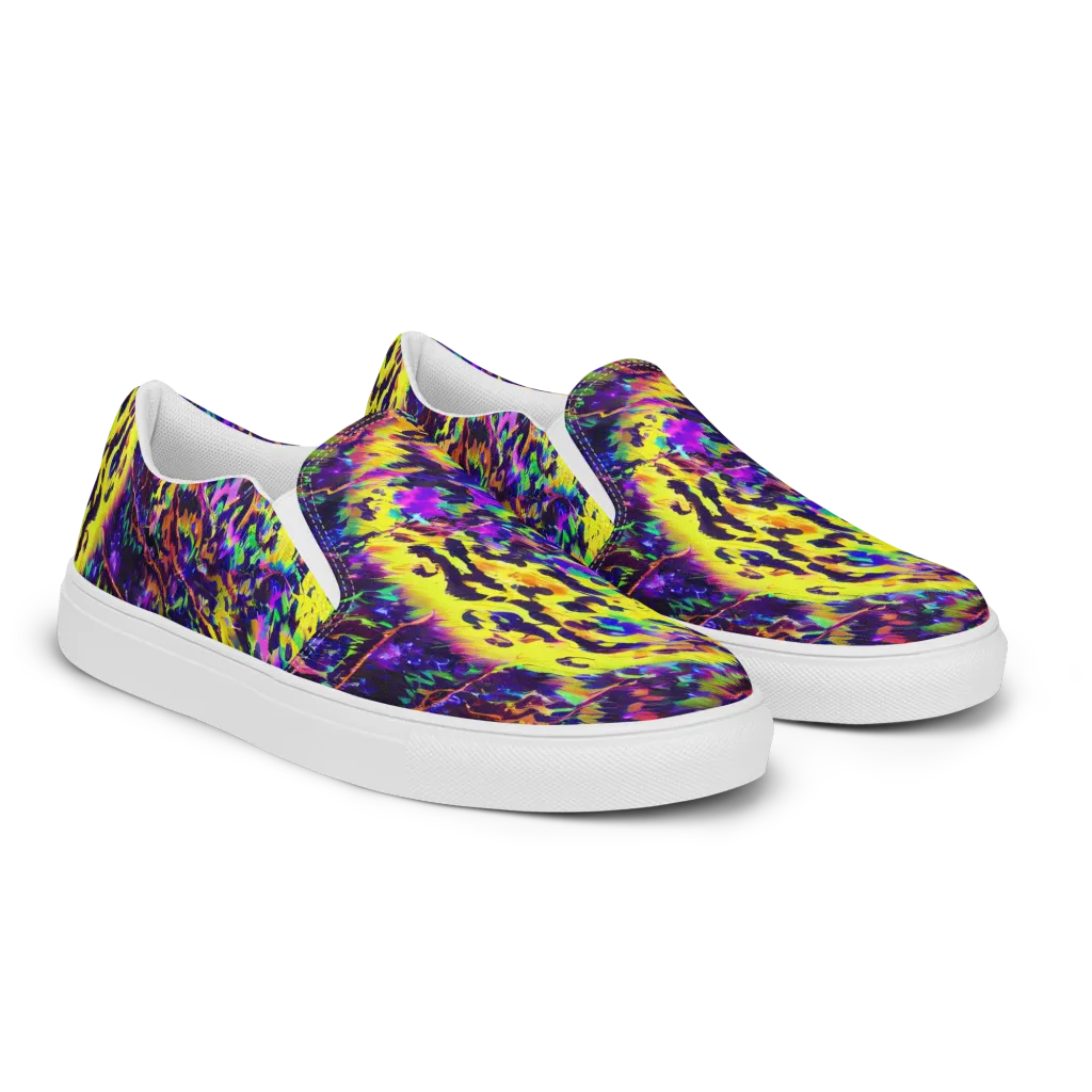 Colorstorm Noir on Men's Slip-On Canvas Shoes — Right Front