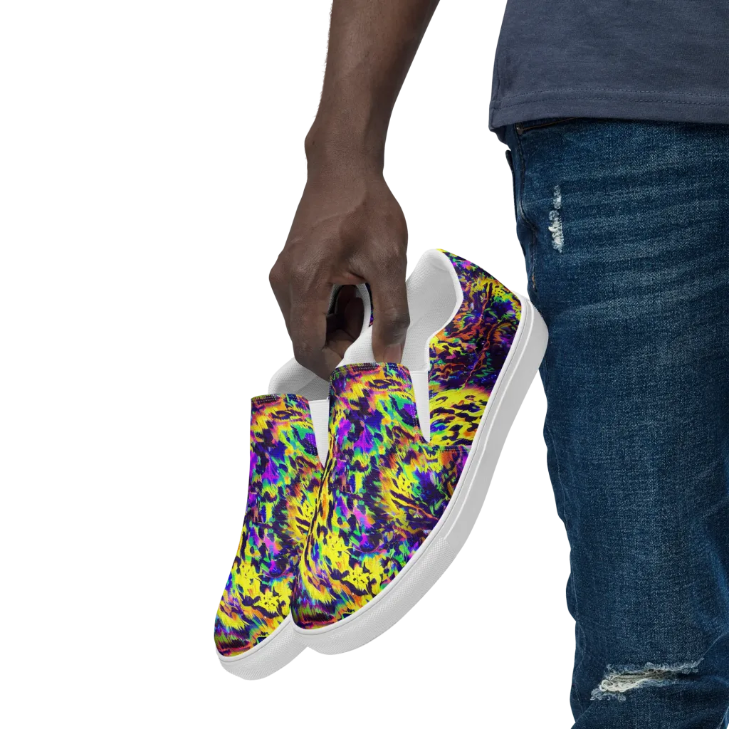 Colorstorm Noir on Men's Slip-On Canvas Shoes — Left Front