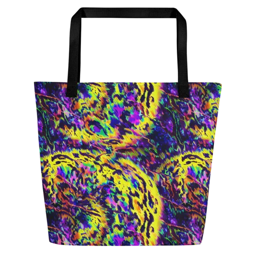 Colorstorm Noir on a Large Tote Bag W/ Pocket