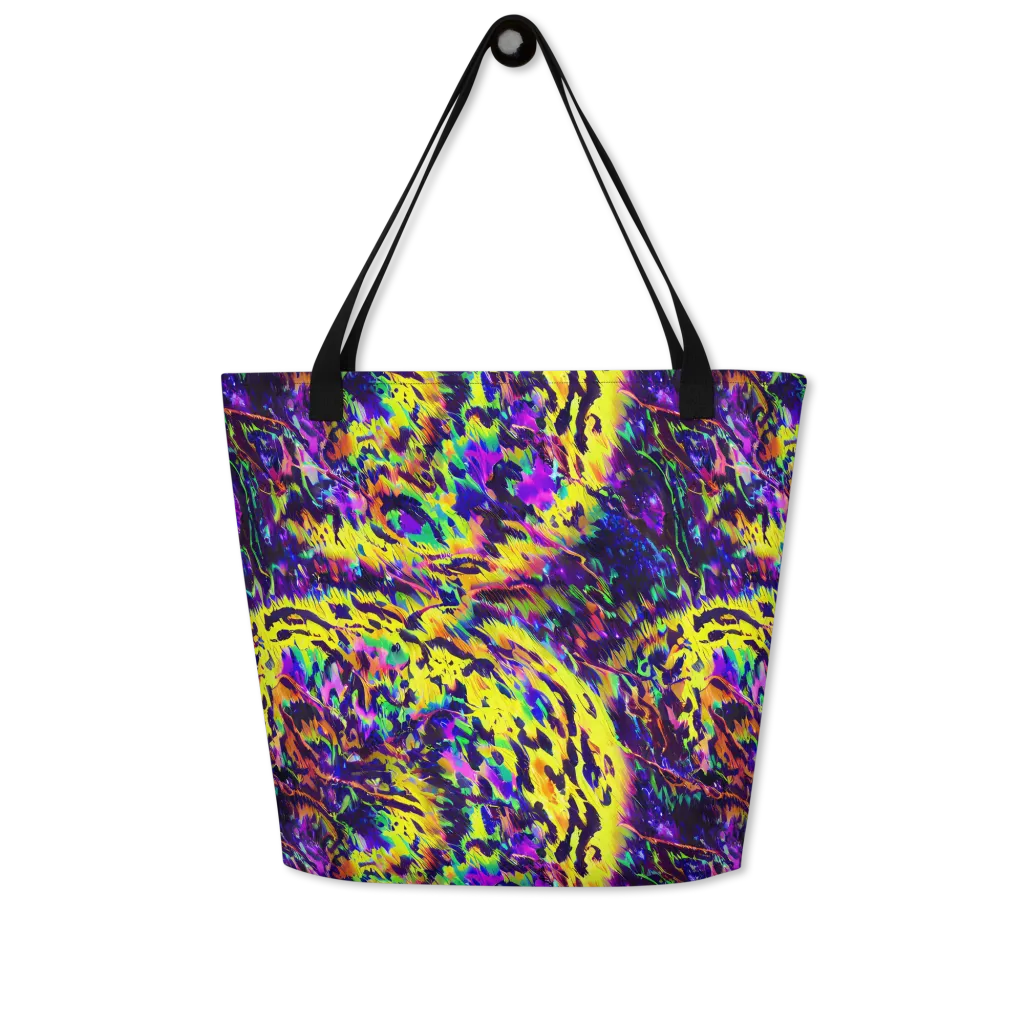 Colorstorm Noir on Large Tote Bag W/ Pocket — Front
