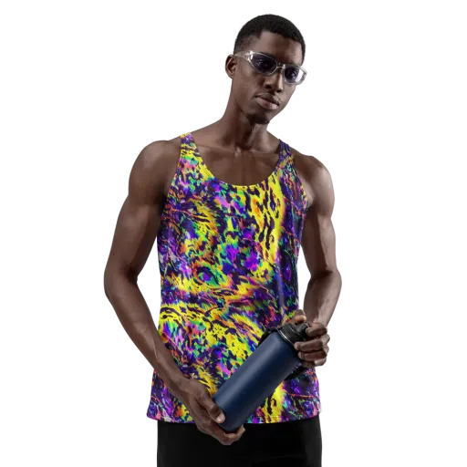 Colorstorm Noir on a Men's Tank Top