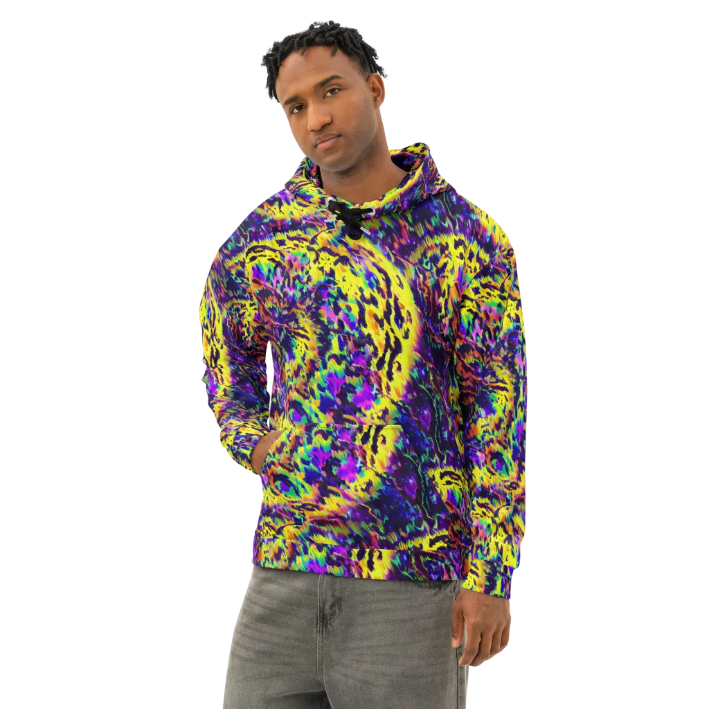 Colorstorm Noir on Cotton Hoodie — Left Front