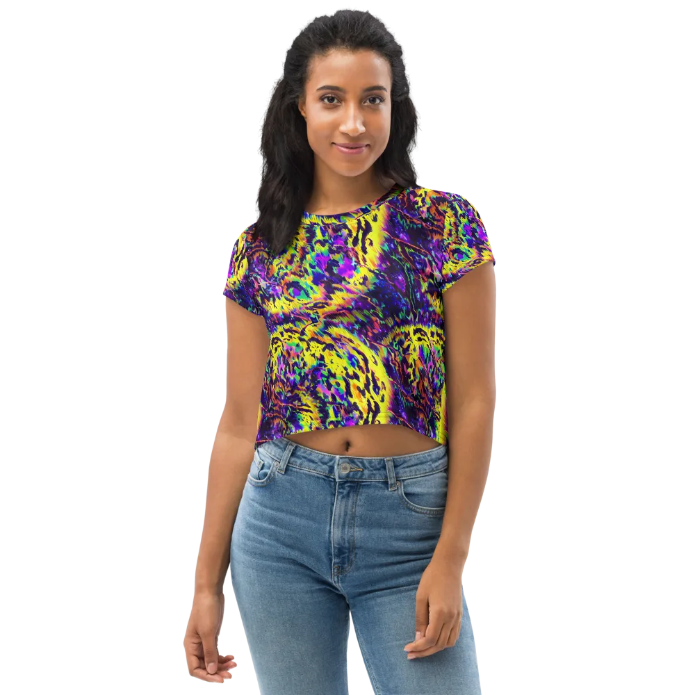 Colorstorm Noir on Crop Tee — Front