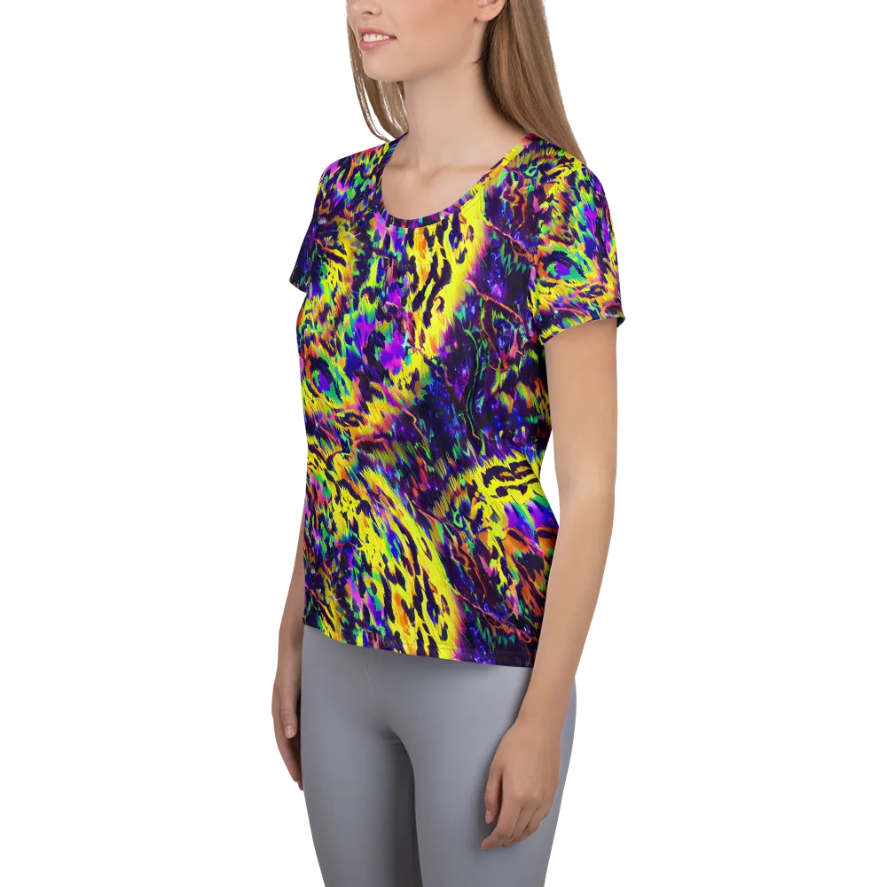 Colorstorm Noir on Women's Athletic T-Shirt — Left