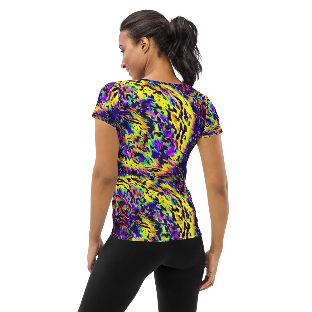 Colorstorm Noir on Women's Athletic T-Shirt — Back