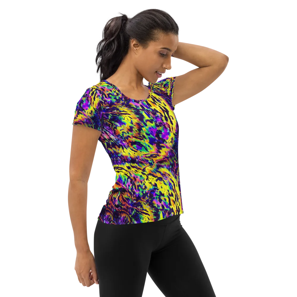 Colorstorm Noir on Women's Athletic T-Shirt — Right
