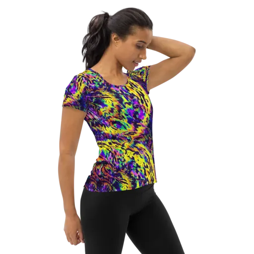Colorstorm Noir on a Women's Athletic T-Shirt