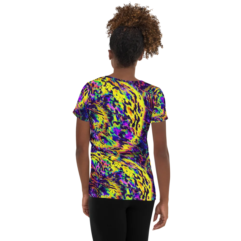 Colorstorm Noir on Women's Athletic T-Shirt — Back