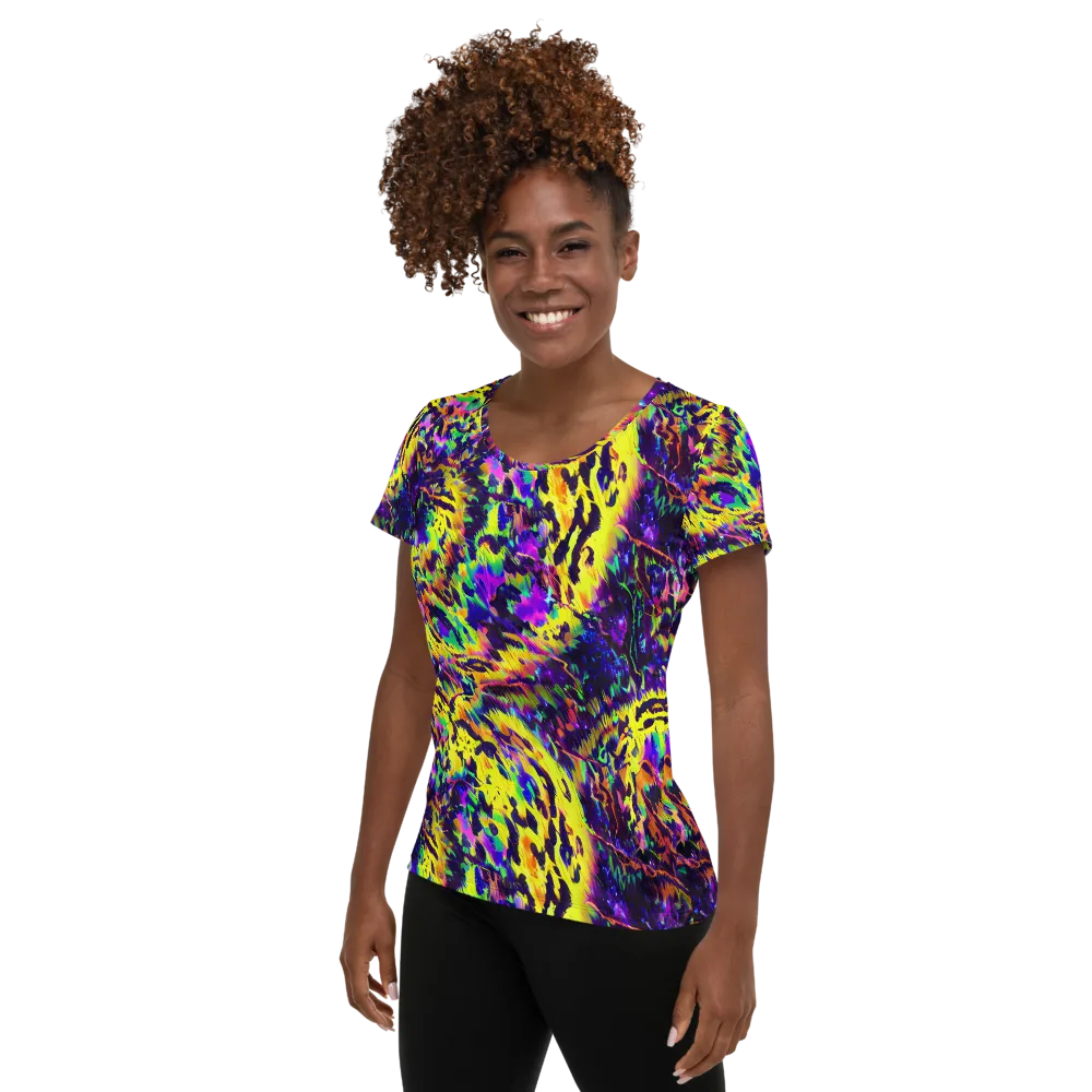 Colorstorm Noir on Women's Athletic T-Shirt — Left