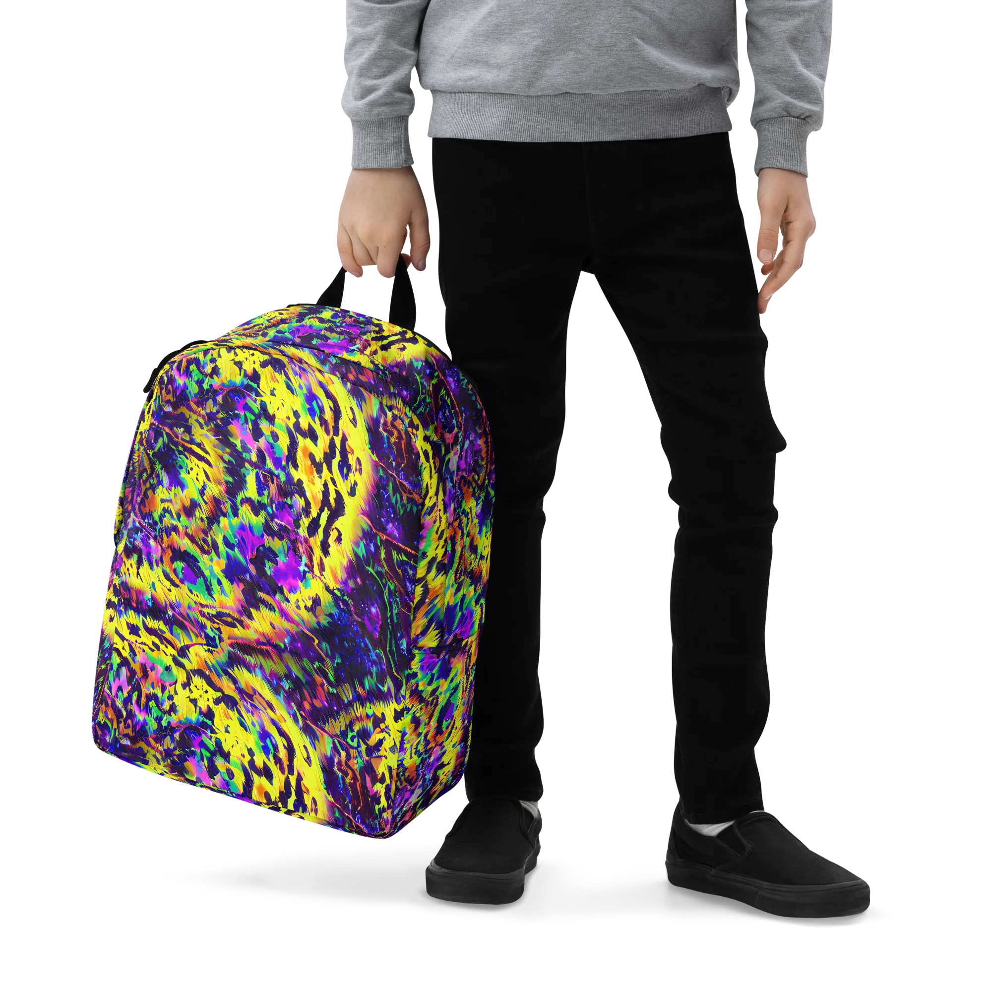 Colorstorm Noir on Minimalist Backpack — Zoomed-in
