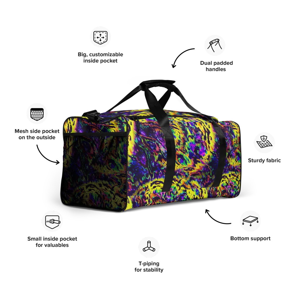 Colorstorm Noir on Duffle Bag — Right Front