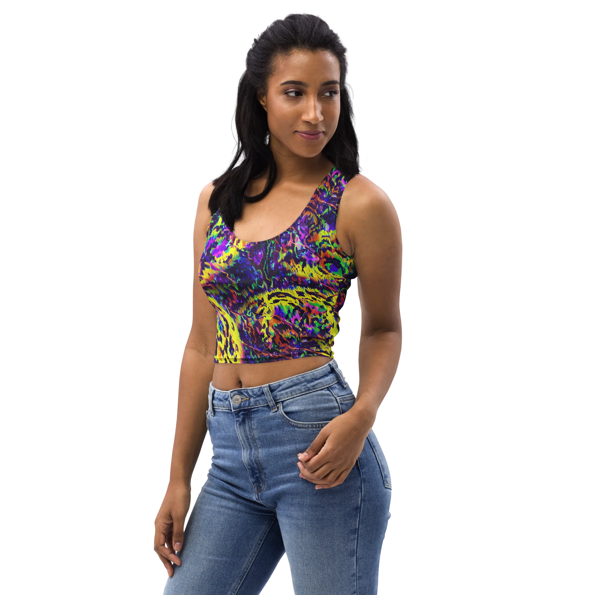 Colorstorm Noir on Crop Top — Left Front