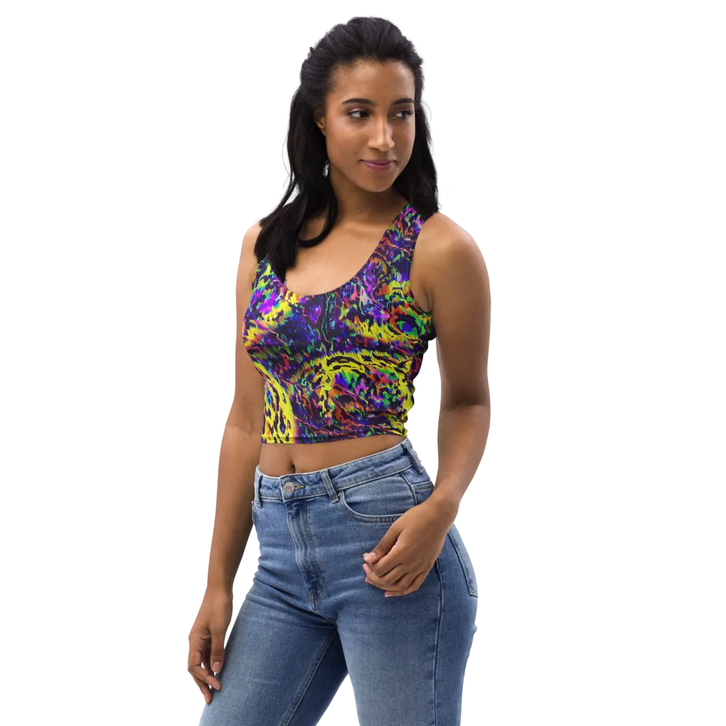 Colorstorm Noir on Crop Top — Left Front