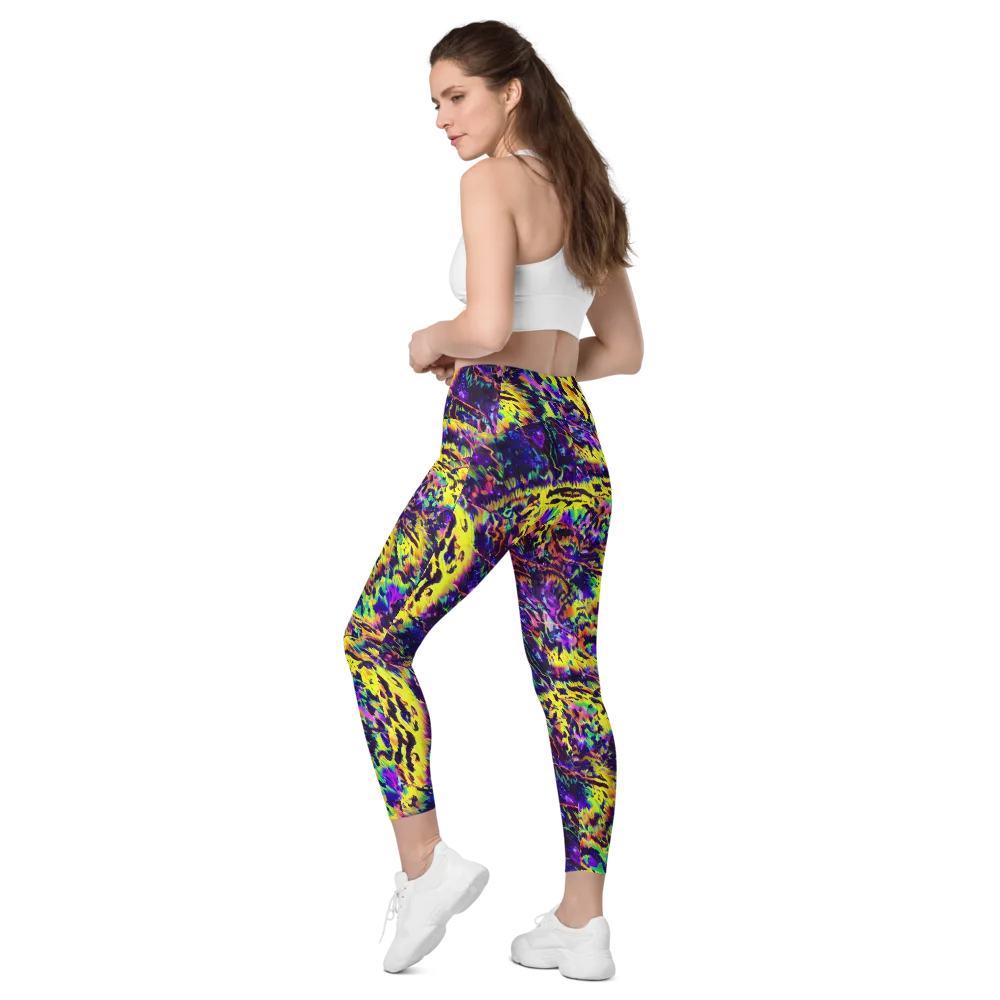 Colorstorm Noir on Leggings with Pockets — Left Back