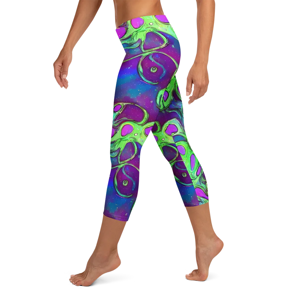 Funky Mutation on Capri Leggings — Left