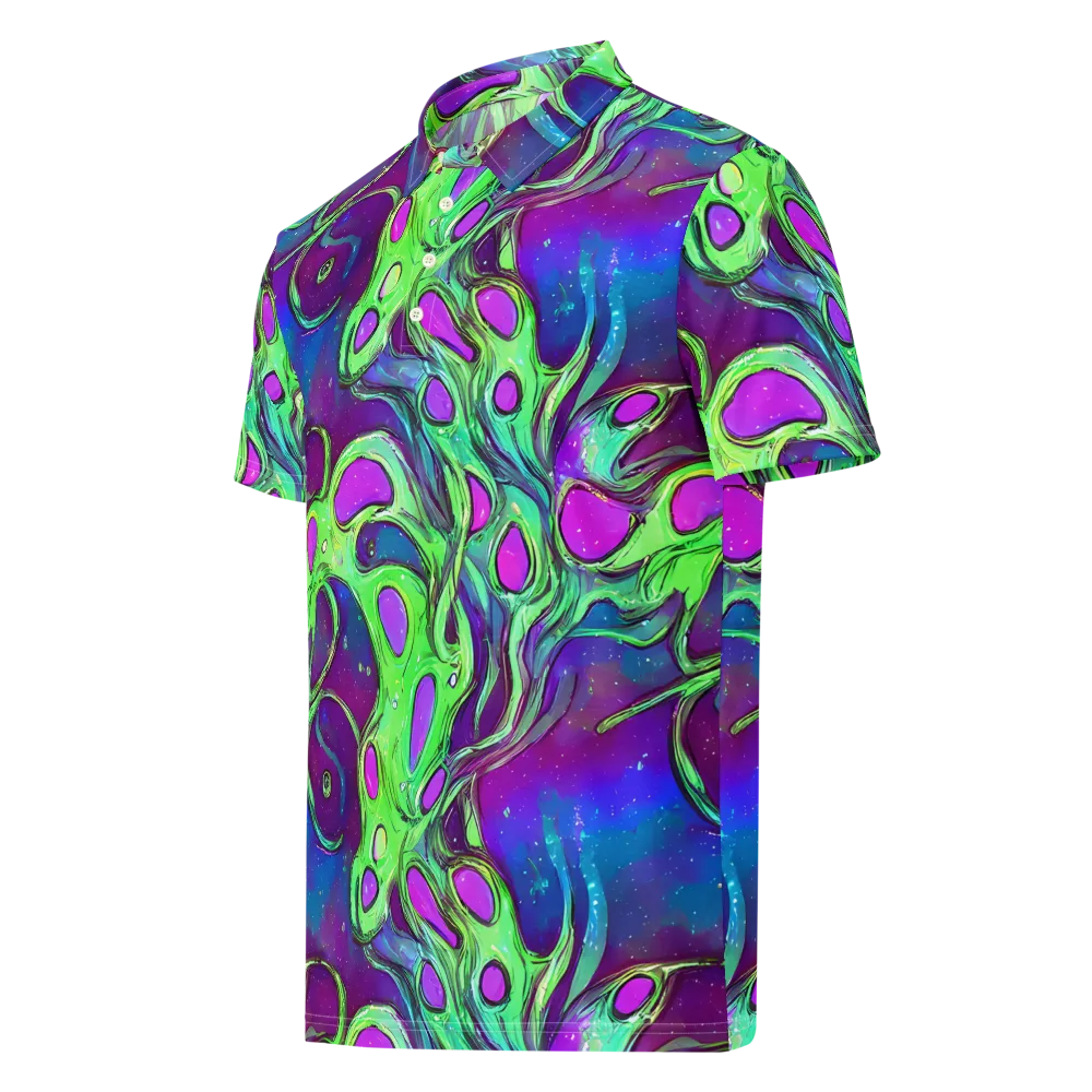 Funky Mutation on Men's Slim Fit Polo Shirt — Left Front